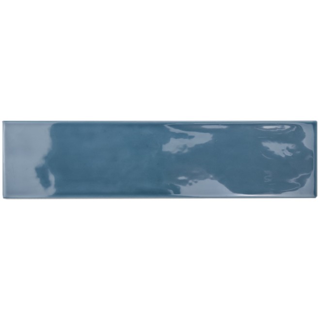 Rustic Wandtegel Stripe 7.5x30cm Stripe Glossy Dark Blue
